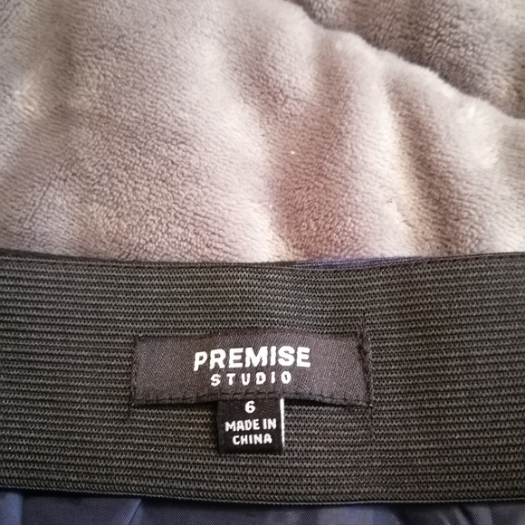 Checkered blue full skirt - Picture 3 of 6